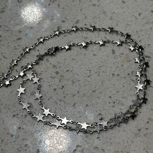 Silver Color Stainless Steel Star Necklace
